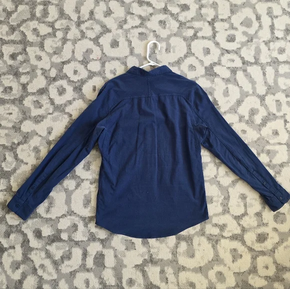 Lululemon Long Sleeve Button Down Shirt BUNDLE OF 2 Gray Blue Mens Medium - Picture 9 of 11